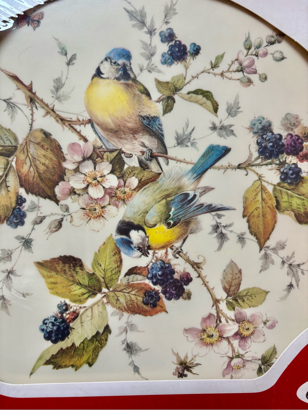 Vintage NEW IN BOX Pimpernel Birds and Berries Casserole Stand Made in England